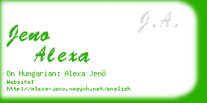 jeno alexa business card